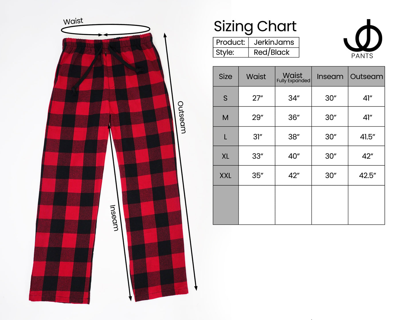 JOpants JerkinJams Red/Black