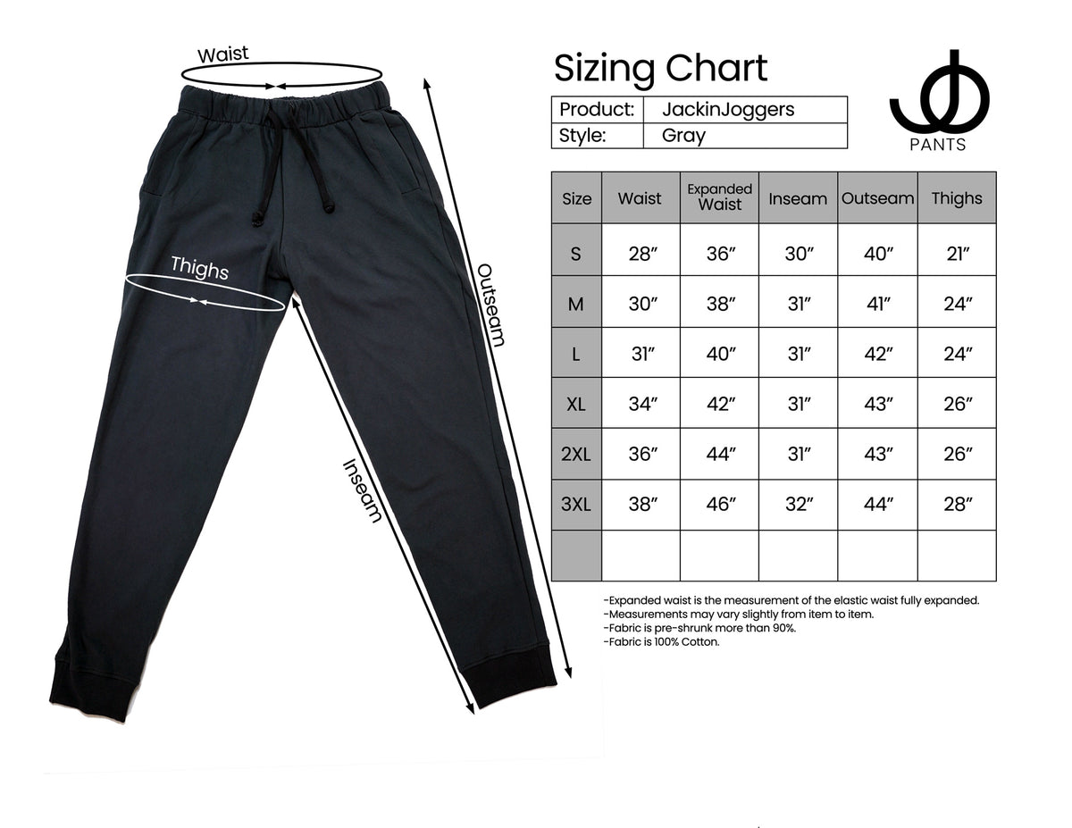 JOpants JackinJoggers Charcoal Gray Cotton Fleece