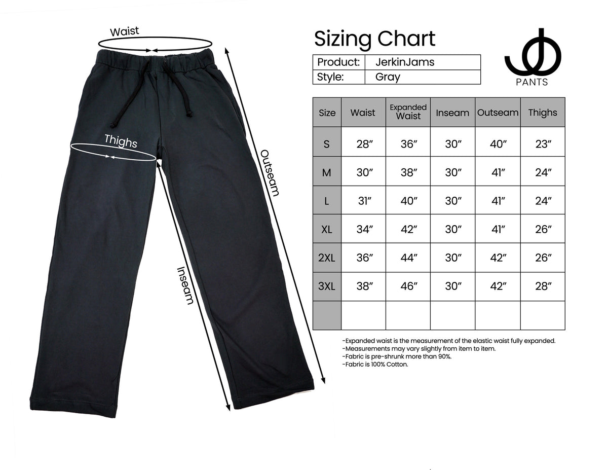 JOpants JerkinJams Charcoal Gray Cotton Fleece