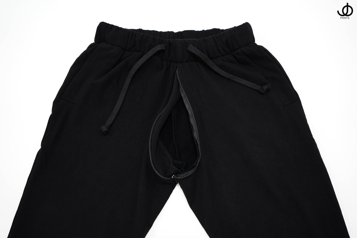 JOpants JackinJoggers Black Cotton Fleece