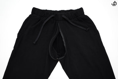 JOpants JackinJoggers Black Cotton Fleece