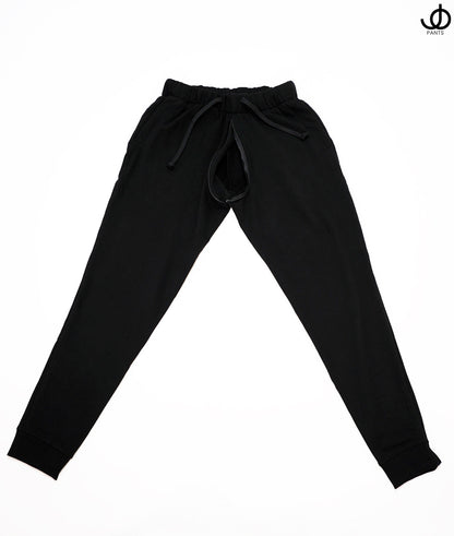 JOpants JackinJoggers Black Cotton Fleece