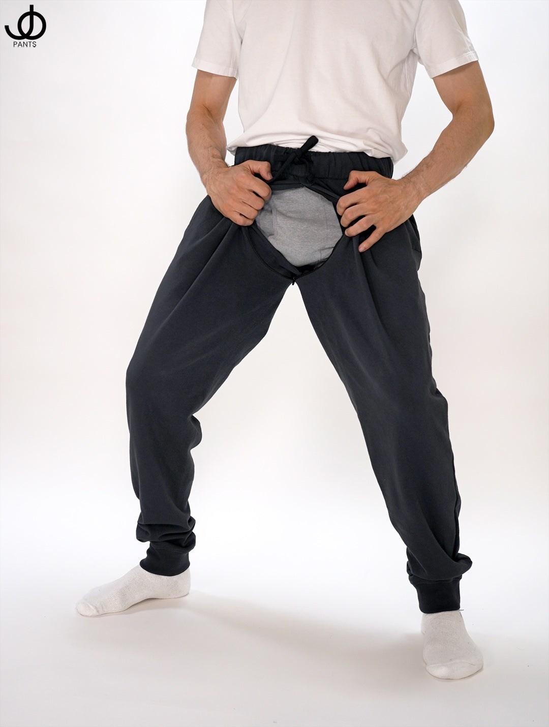 JOpants JackinJoggers Charcoal Gray Cotton Fleece