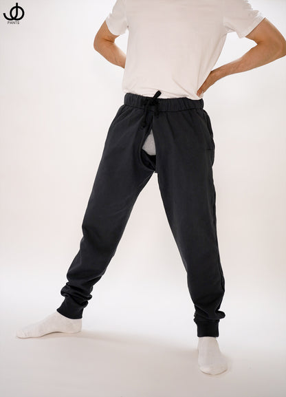 JOpants JackinJoggers Charcoal Gray Cotton Fleece