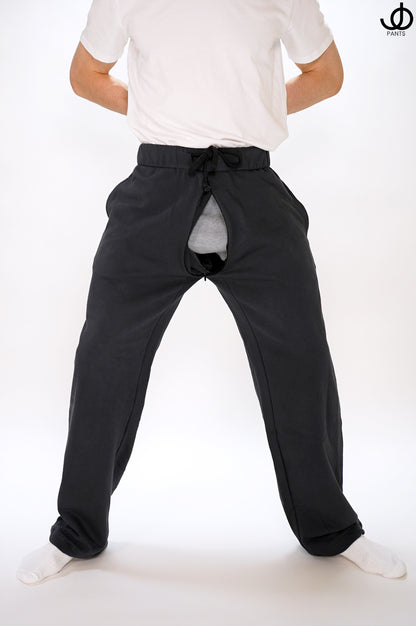 JOpants JerkinJams Charcoal Gray Cotton Fleece
