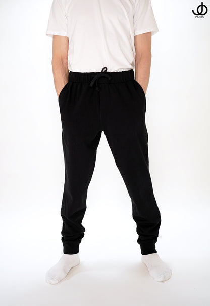JOpants JackinJoggers Black Cotton Fleece