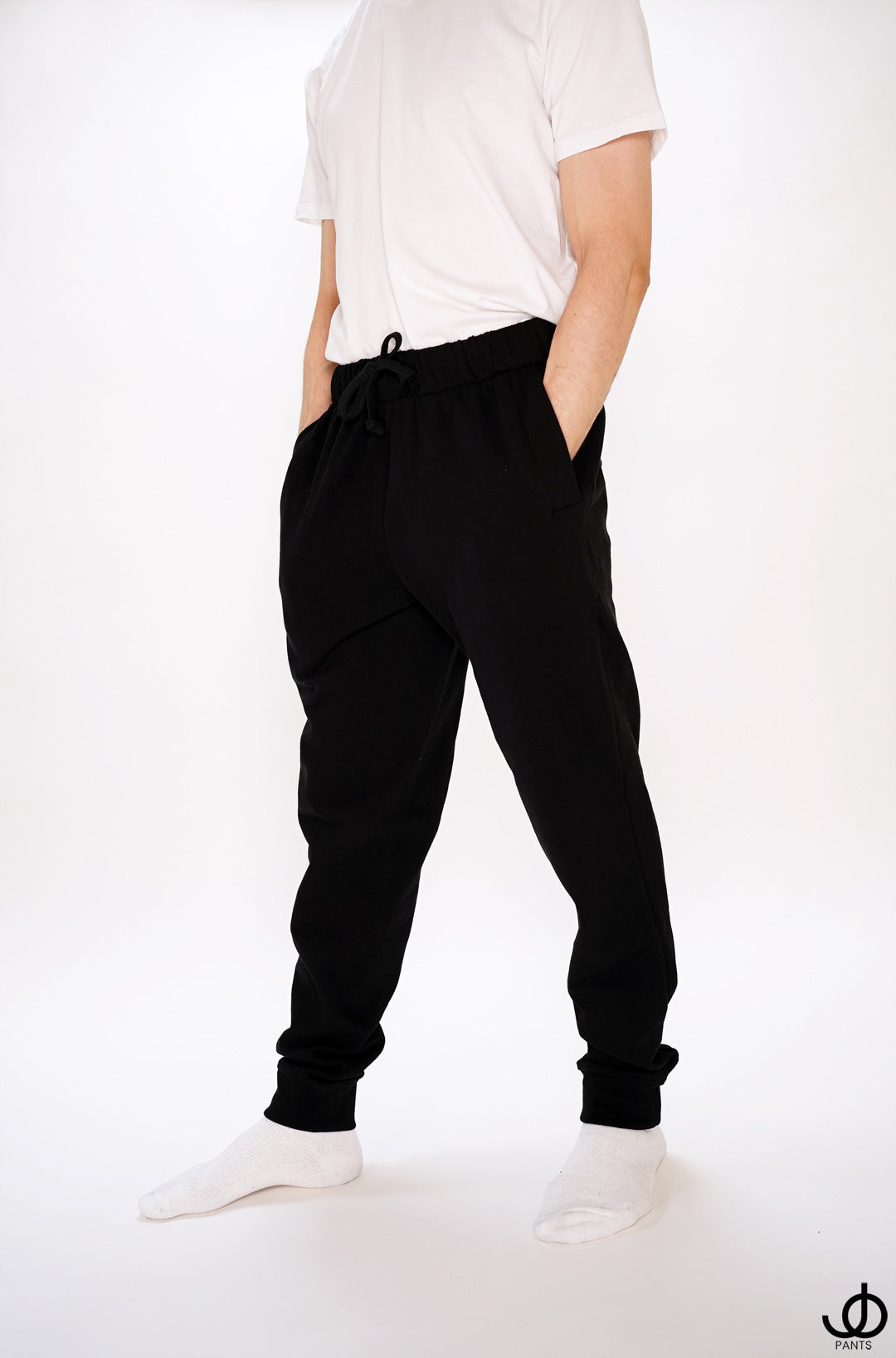 JOpants JackinJoggers Black Cotton Fleece