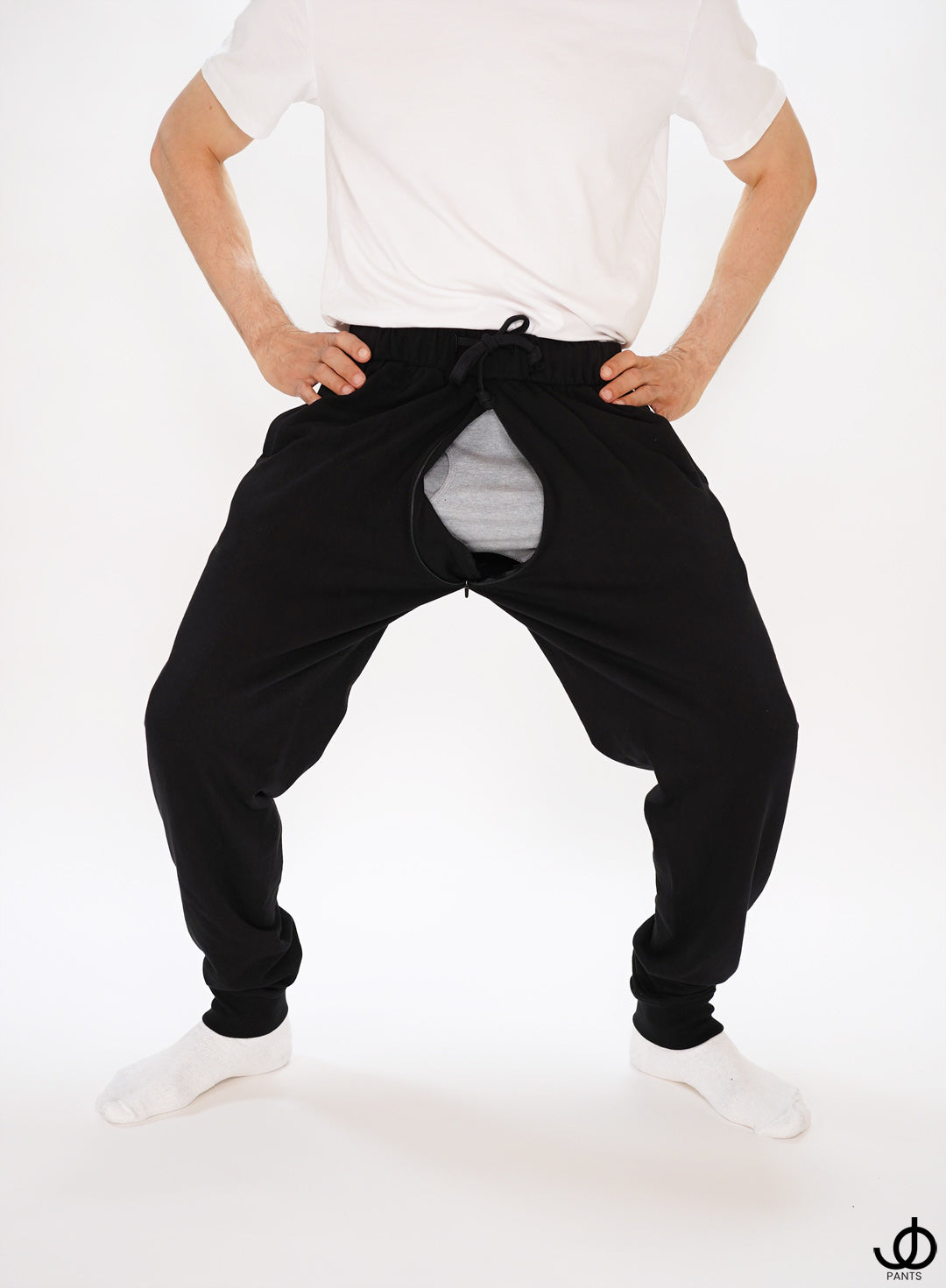 JOpants JackinJoggers Black Cotton Fleece