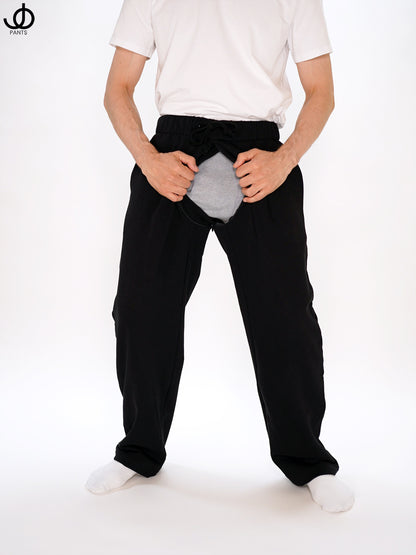 JOpants JerkinJams Black Cotton Fleece