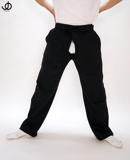JOpants JerkinJams Black Cotton Fleece
