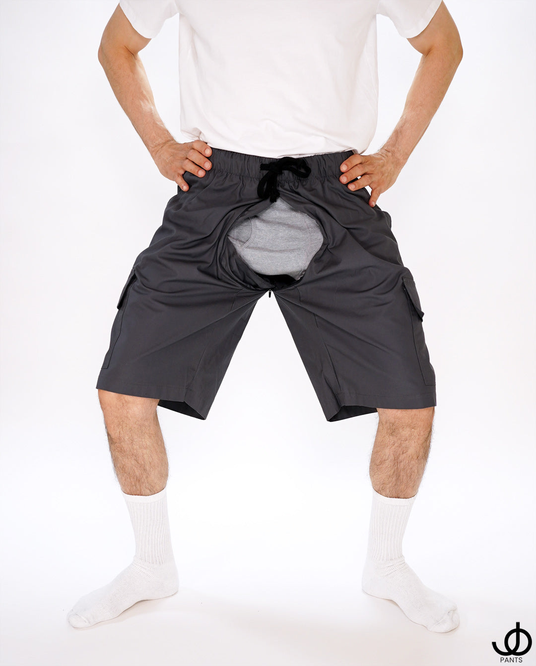 StrokinShorts Cargo Shorts Ash Gray Cotton