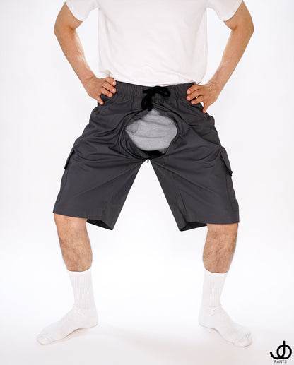 StrokinShorts Cargo Shorts Ash Gray Cotton