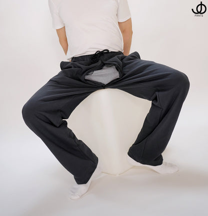 JOpants JerkinJams Charcoal Gray Cotton Fleece