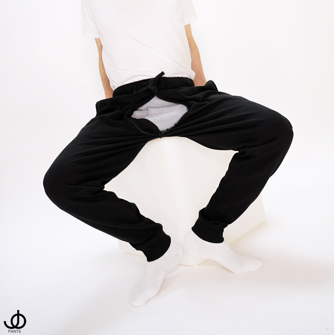 JOpants JackinJoggers Black Cotton Fleece