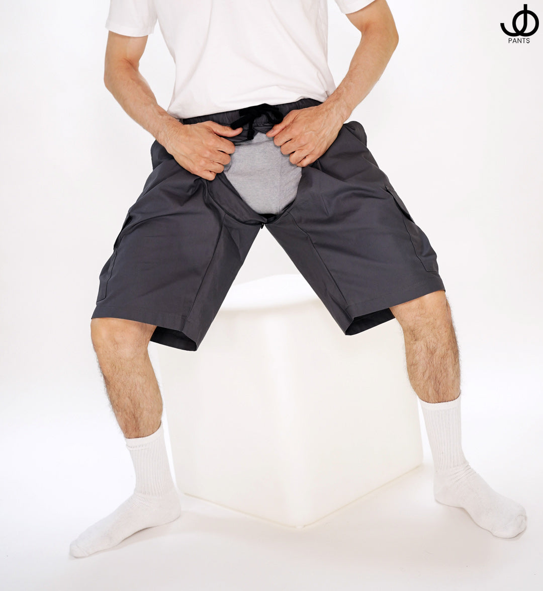 StrokinShorts Cargo Shorts Ash Gray Cotton