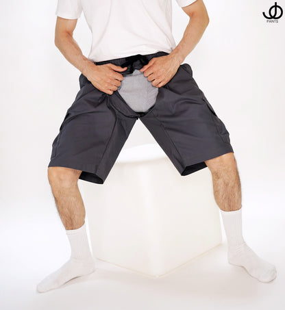 StrokinShorts Cargo Shorts Ash Gray Cotton