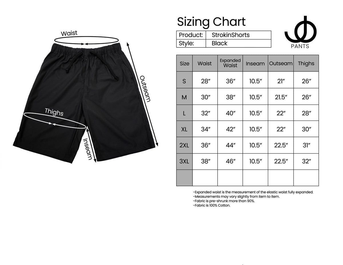 StrokinShorts Black Cotton