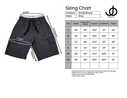 StrokinShorts Cargo Shorts Ash Gray Cotton